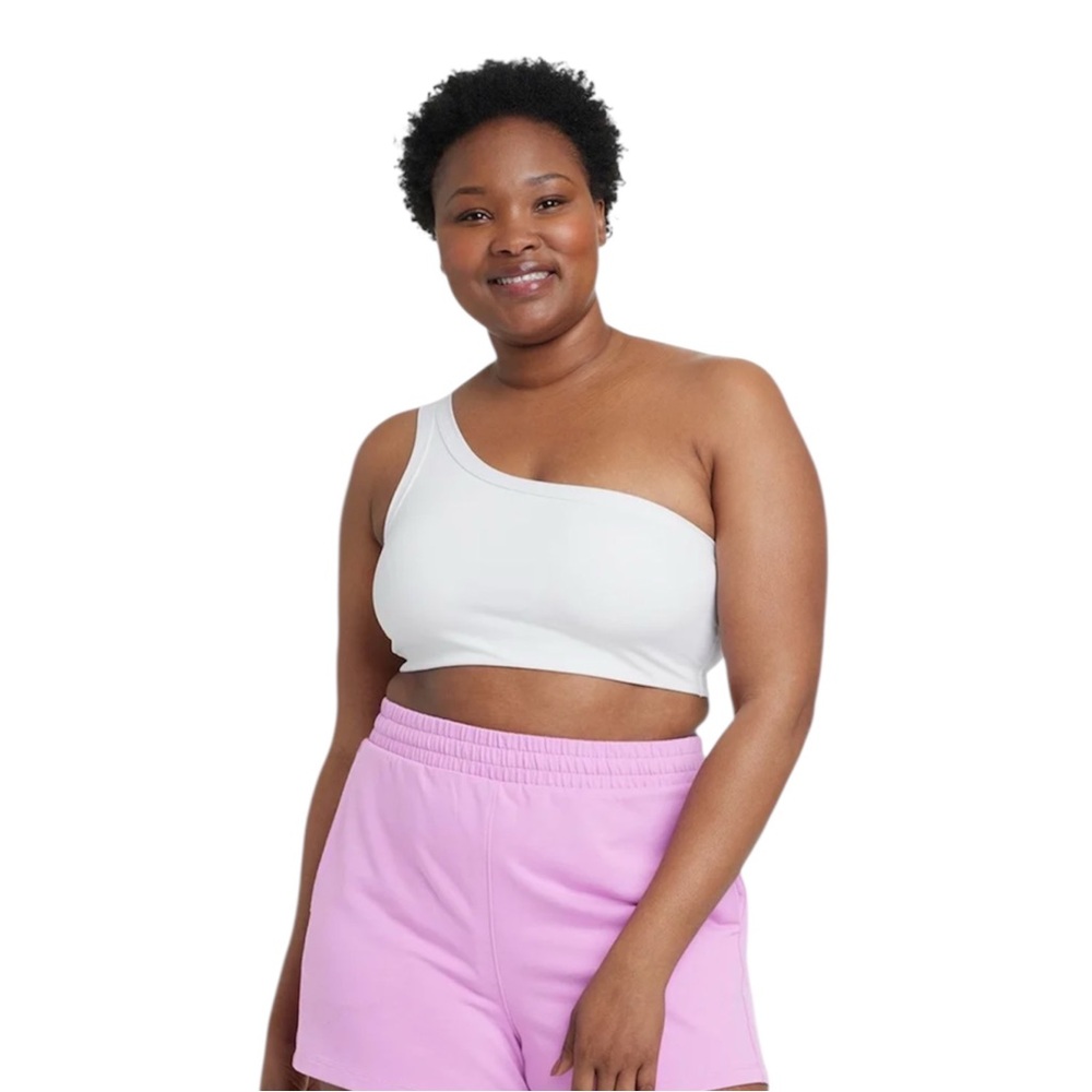 All in motion Light Support Brushed Sculpt Asymmetrical Sports Bra - XL
